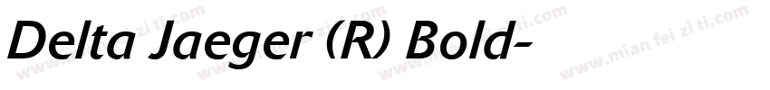 Delta Jaeger (R) Bold字体转换